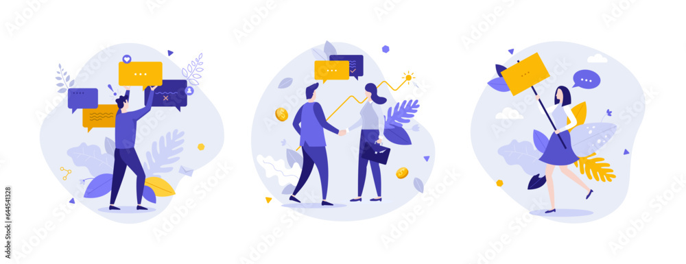 Set of business characters vector illustration Set of business characters vector illustration