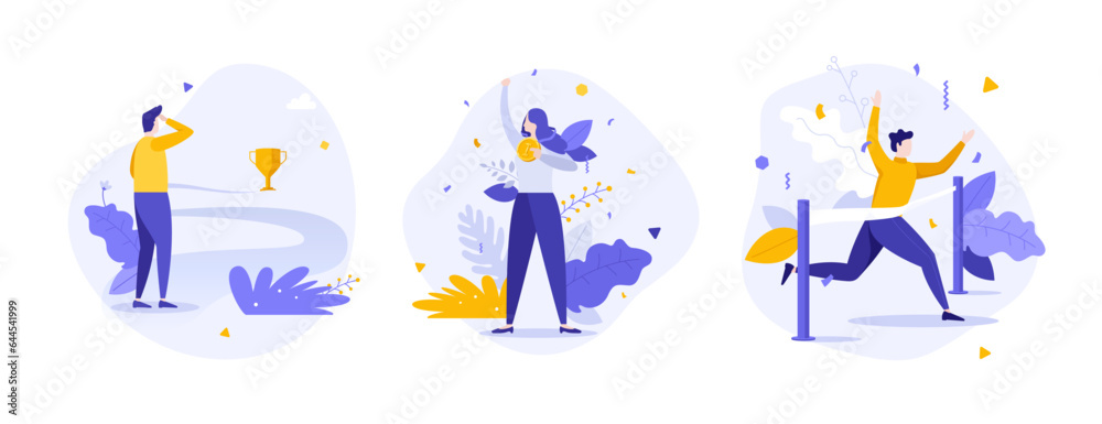 Fototapeta premium Set of business characters vector illustration