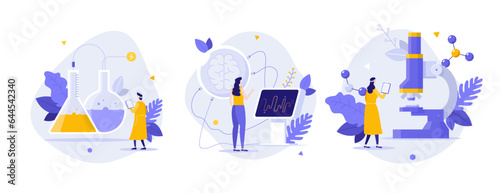 Set of business characters vector illustration