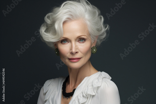 Adult mature women portrait senior old elderly person aged white female