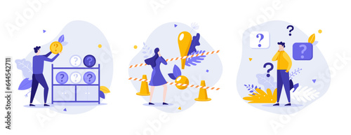 Set of business characters vector illustration