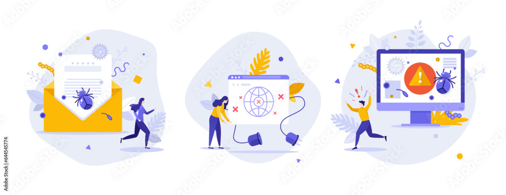 Set of business characters vector illustration Set of business characters vector illustration
