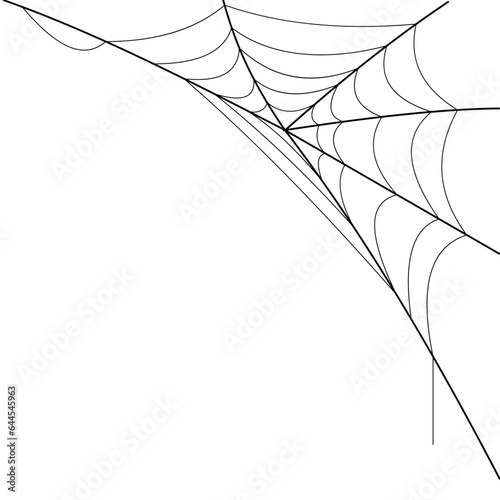 spider web cobweb corner design illustration for element background asset
