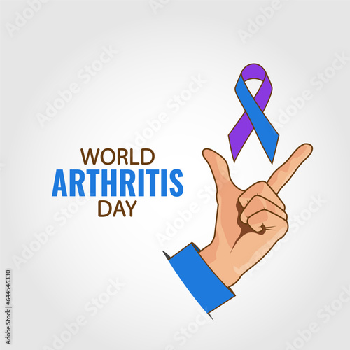 Vector Illustration of World Arthritis Day. 
