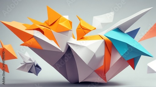 abstract geometric background origami
