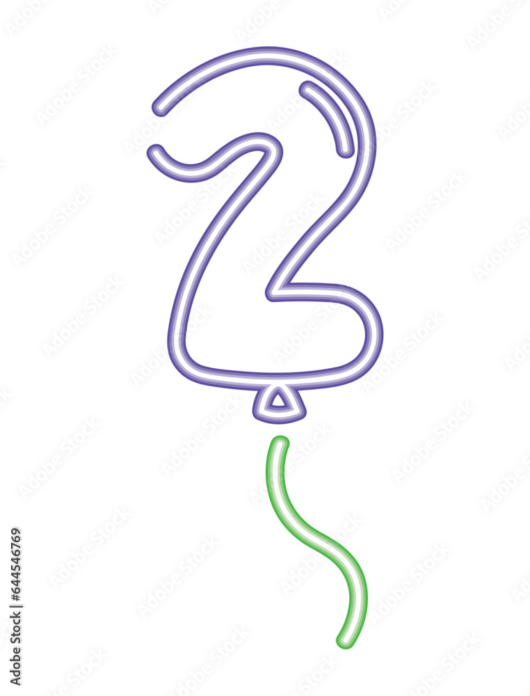 helium neon number balloon icon helium neon number balloon icon