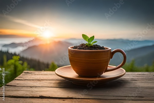 Nature in a cup Generated Ai
