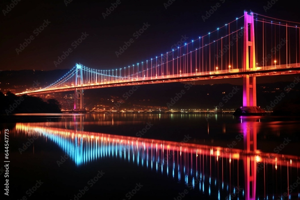 Naklejka premium 夜景 | Night View Generative AI