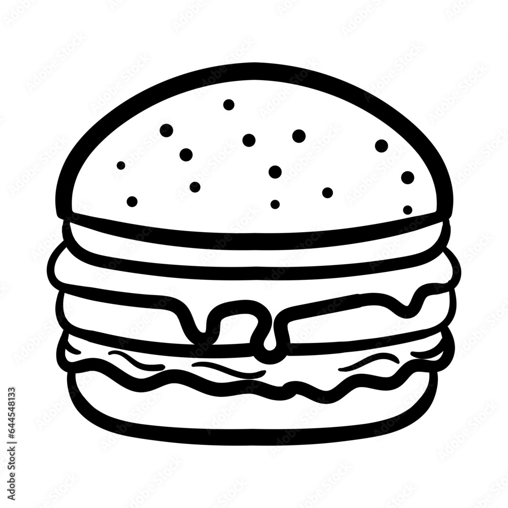 hamburger on a white background hamburger on a white background