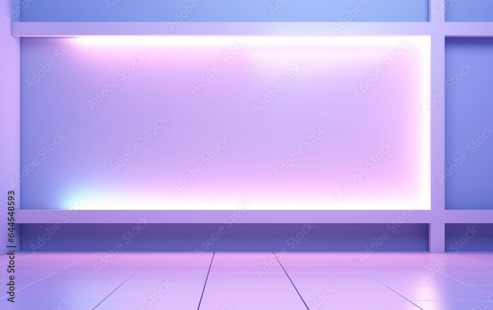 Light glossy surface with copyspace on abstract light wall backdrop. 3D rendering, mock up Light glossy surface with copyspace on abstract light wall backdrop. 3D rendering, mock up