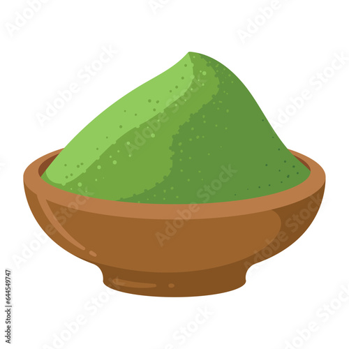 matcha tea in a bowl icon