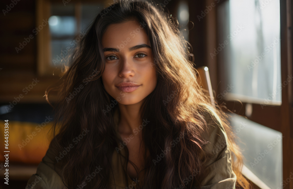 Closeup of a young Indian woman