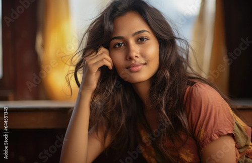 Closeup of a young Indian woman