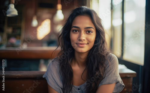 Closeup of a young Indian woman
