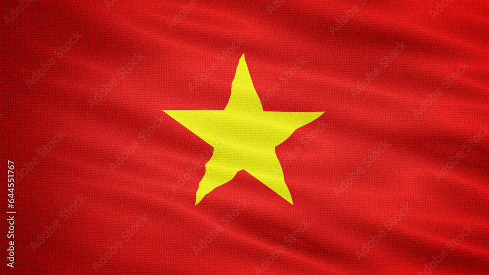 Waving Fabric Texture Of Vietnam National Flag Graphic Background Waving Fabric Texture Of Vietnam National Flag Graphic Background