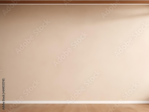 Empty background with wooden floor. AI