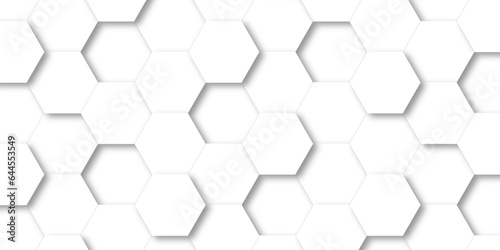 Seamless pattern with hexagons. white Hexagonal Background. Luxury White Pattern. Vector Illustration. 3D Futuristic abstract honeycomb mosaic white background. geometric mesh cell texture.
