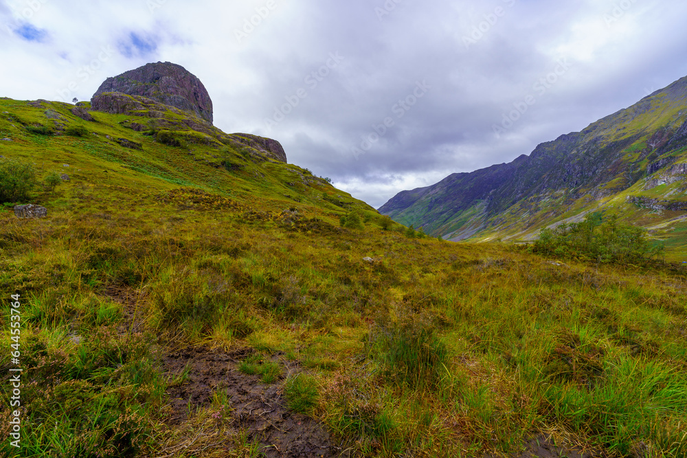 Landscape of Glencoe valley, in the West Highlands Landscape of Glencoe valley, in the West Highlands