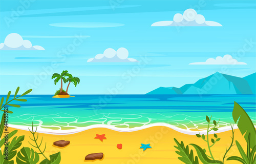 Beach Scenery Background