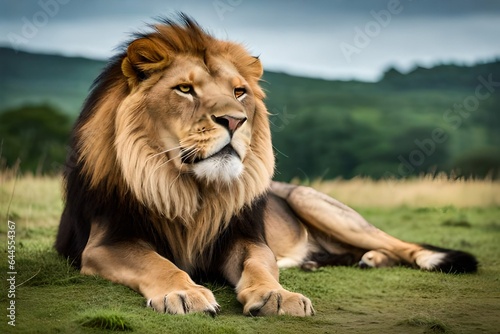 male lion portrait generated ai