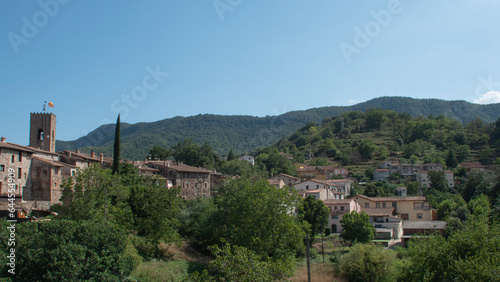 Picturesque view of the tourist village of Santa Pau in Catalonia. © Javier