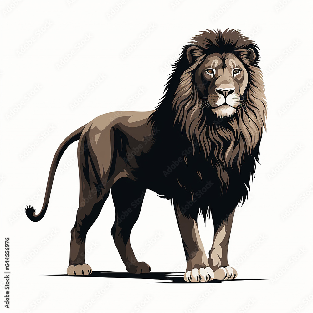 Obraz premium lion illustration isolated on white