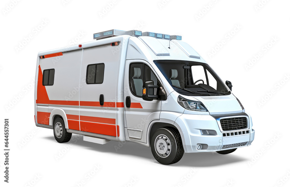 Ambulance isolated from the background