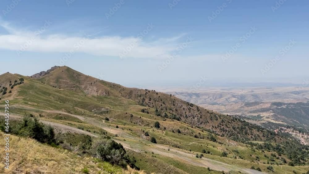 Mountains and valleys of Chimgan in summer, Uzbekistan Mountains and valleys of Chimgan in summer, Uzbekistan
