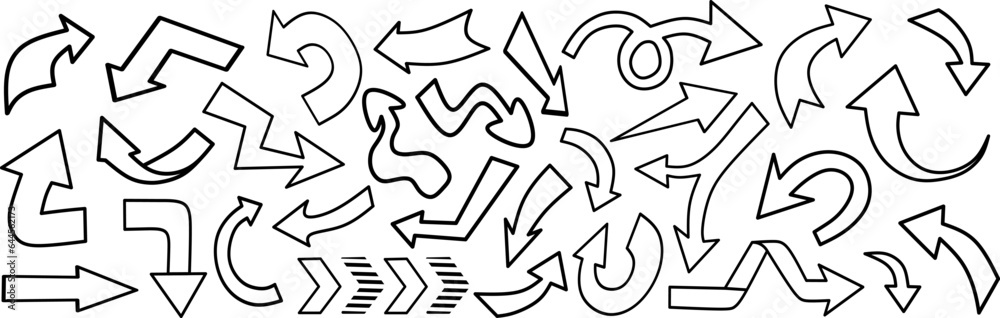 Arrow vector. Set flat different arrows, isolated. Arrow vector. Set flat different arrows, isolated.