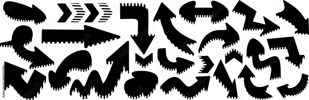 Arrow vector. Set flat different arrows, isolated. Arrow vector. Set flat different arrows, isolated.