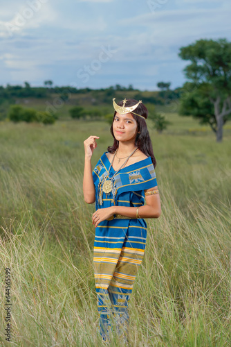 Beautiful women wearing local clothes from the Sumba Island. traditional clothing of Sumba island, East Nusa Tenggara province, Indonesia