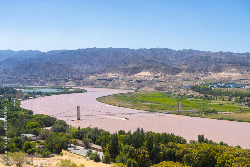 view of the huanghe river in China