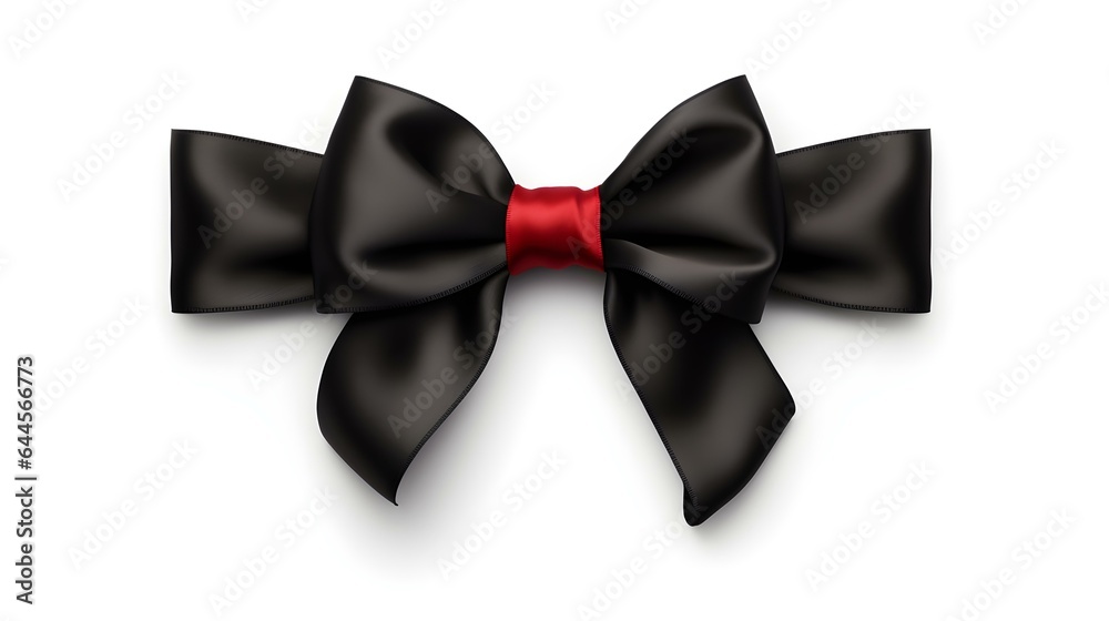 Black Gift Ribbon with a Bow on a white Background. Festive Template for Holidays and Celebrations
Black Gift Ribbon with a Bow on a white Background. Festive Template for Holidays and Celebrations
