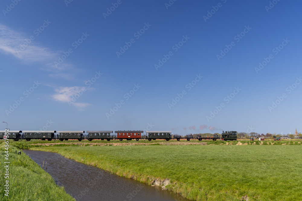 Steam locomotive, Hoorn - Medemblik, Noord Holland, Netherlands