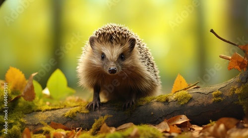 A breathtaking shot of a Hedgehog his natural habitat  showcasing his majestic beauty and strength.