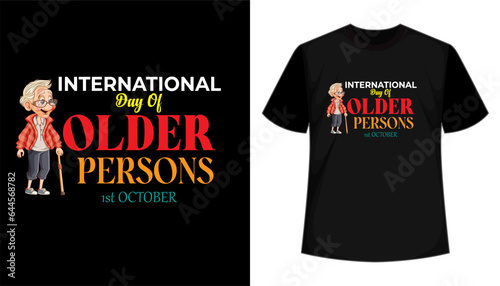 International day of older persons with red white blac