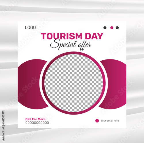 Tourism day social media post design 