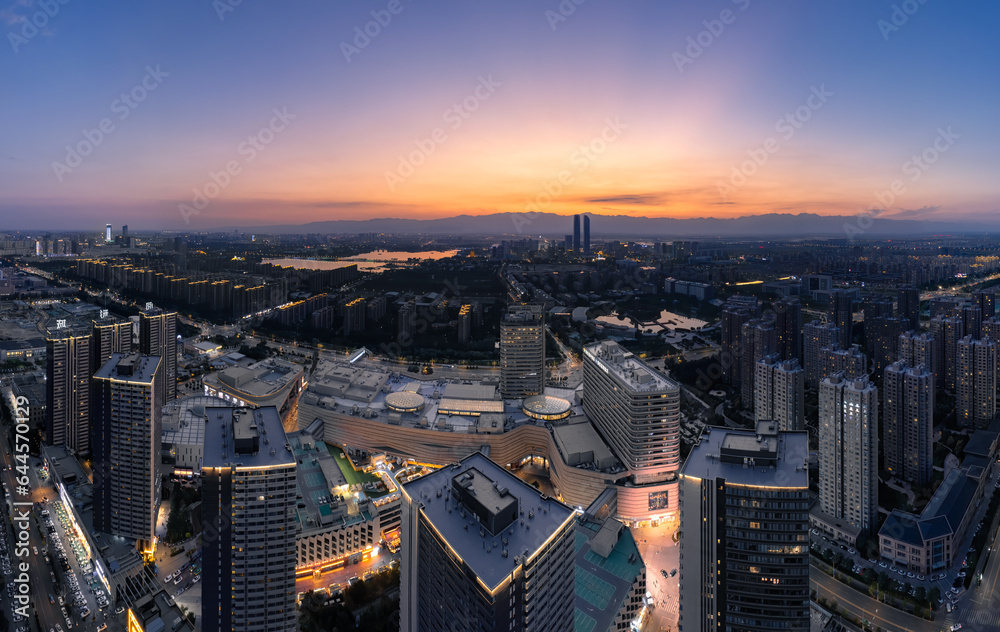 Obraz premium sunset over the city