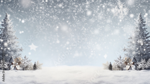 Christmas Elegance.Nordic Christmas.Christmas Serenity.Modern Christmas.Christmas elements with generous copyspace.Festive cheer with a lot of blank space.Whitespace. © Slothland Studio