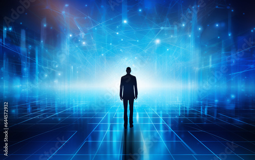 Abstract background dark blue with modern corporate concept