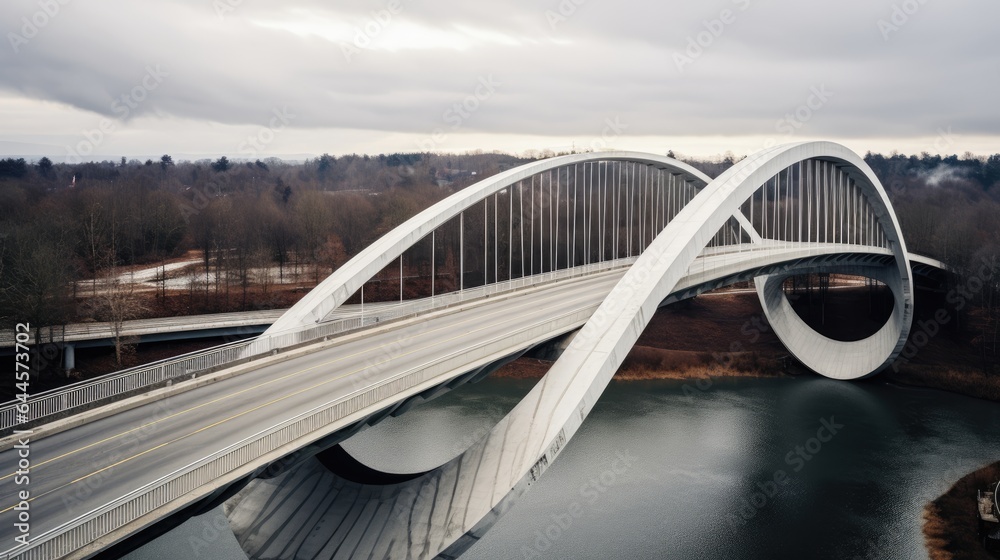 Obraz premium bridge over the river at night