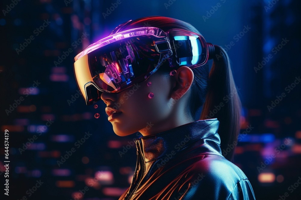 Holographic Faceless program Cyberpunk.Generative AI Holographic Faceless program Cyberpunk.Generative AI