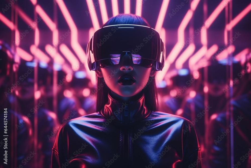 Holographic Faceless program Cyberpunk.Generative AI Holographic Faceless program Cyberpunk.Generative AI