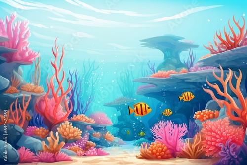 Under the sea background.Generative AI