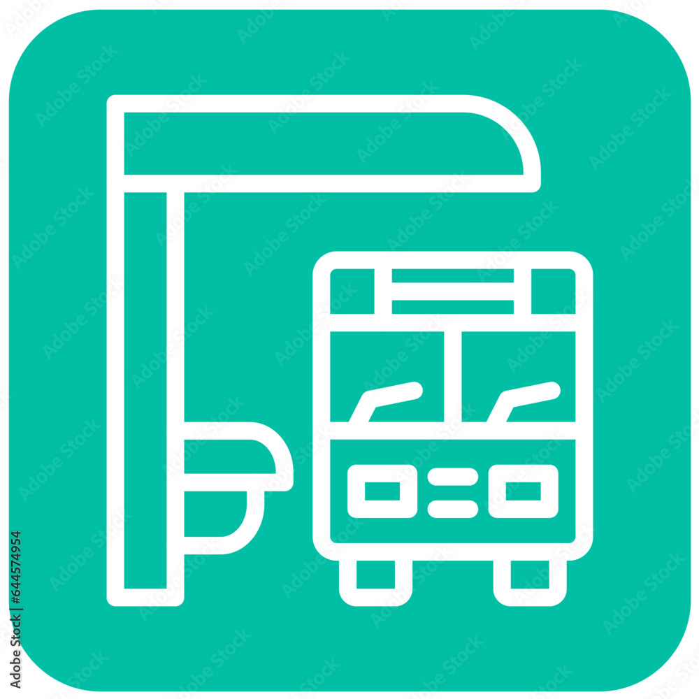 Bus stop Vector Icon Design Illustration Bus stop Vector Icon Design Illustration