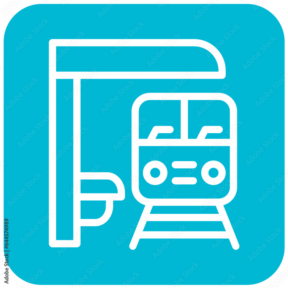 Train platform Vector Icon Design Illustration Train platform Vector Icon Design Illustration