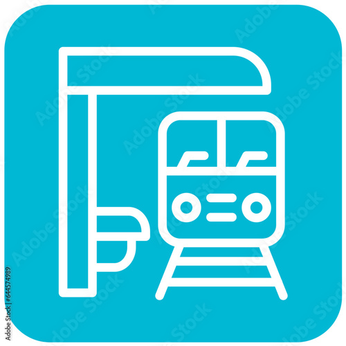 Train platform Vector Icon Design Illustration