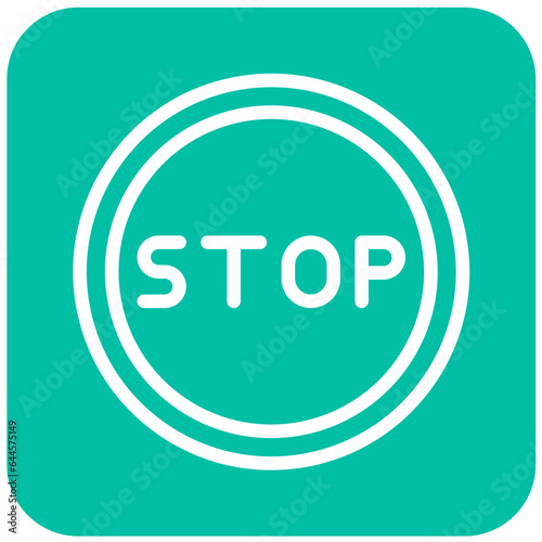 Stop Vector Icon Design Illustration