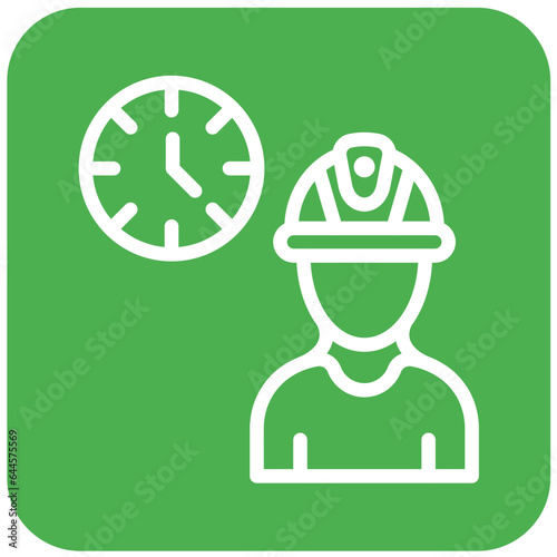 Working hours Vector Icon Design Illustration