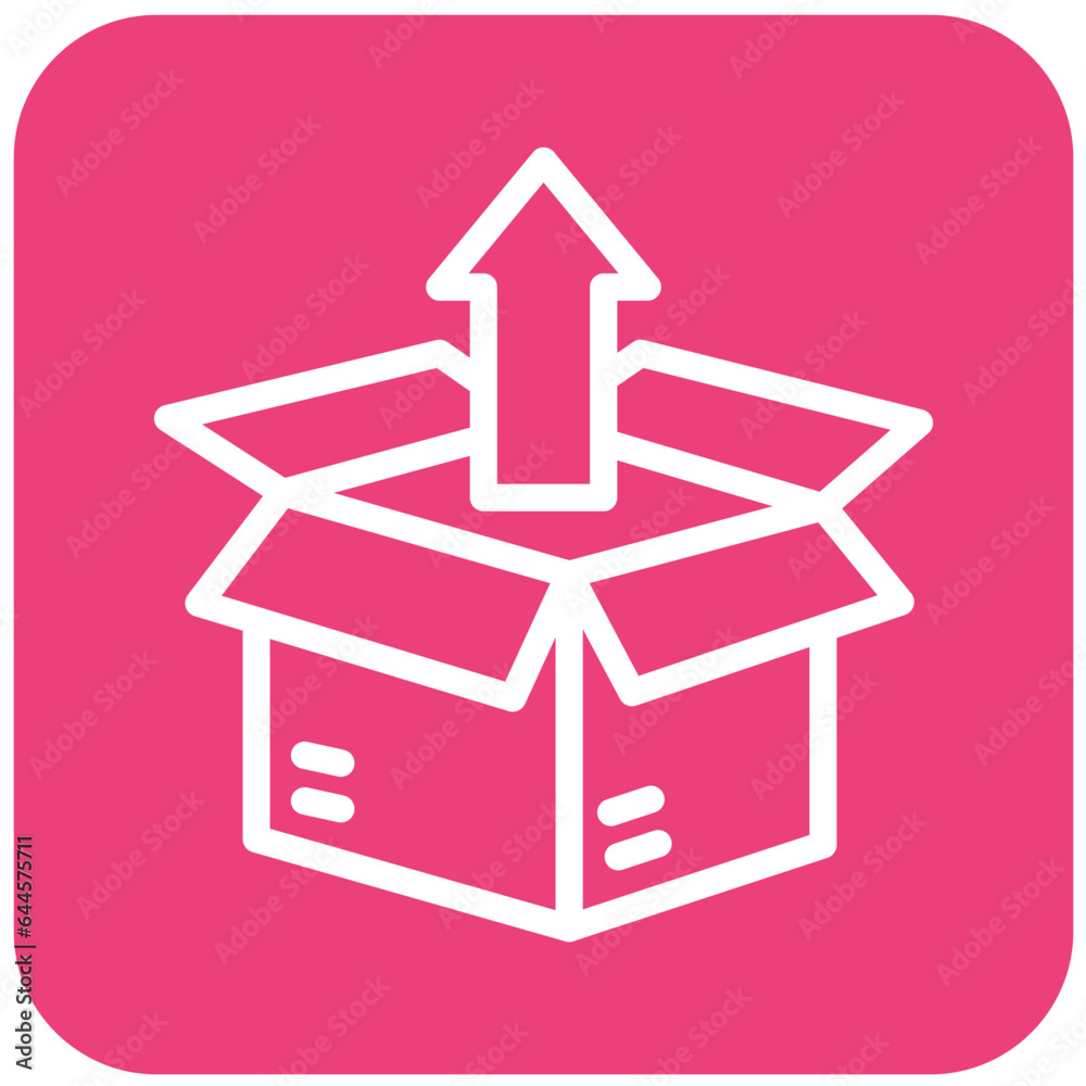 Unboxing Vector Icon Design Illustration Unboxing Vector Icon Design Illustration